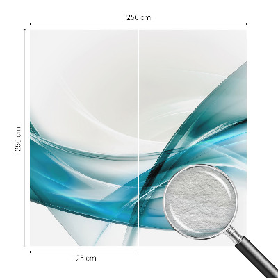 Mural decorativo con diseño de olas azules