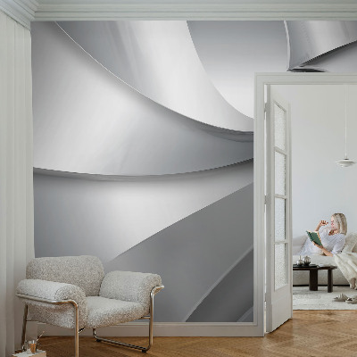 Papel mural con patrón decorativo con motivo de espirales geométricas