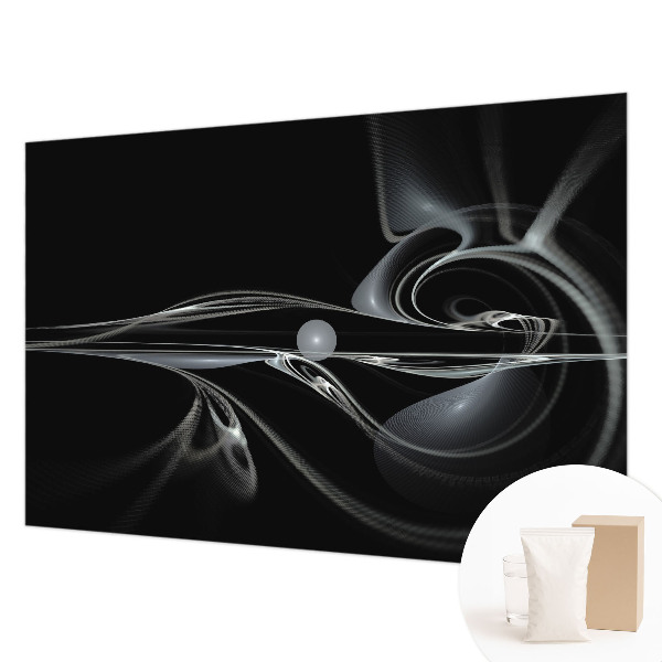 Mural de pared con estampado hermoso con motivo de líneas fluidas