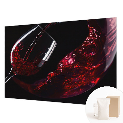 Mural de pared con estampado hermoso en color vino tinto