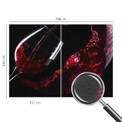 Mural de pared con estampado hermoso en color vino tinto