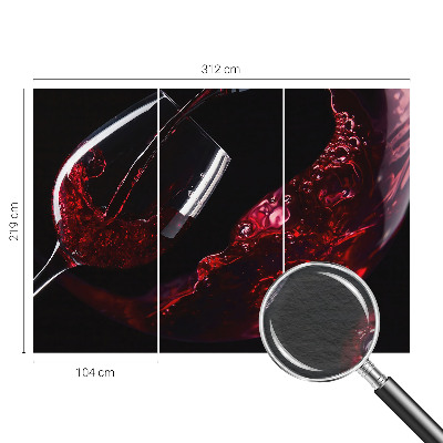 Mural de pared con estampado hermoso en color vino tinto