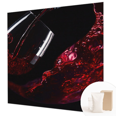 Mural de pared con estampado hermoso en color vino tinto