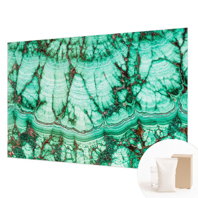 Mural decorativo con patrones verdes