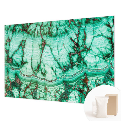 Mural decorativo con patrones verdes