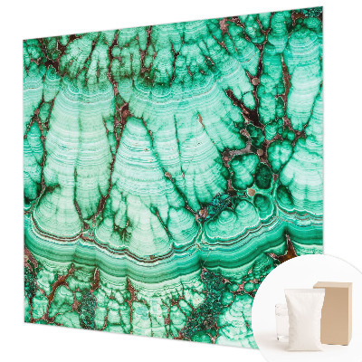 Mural decorativo con patrones verdes