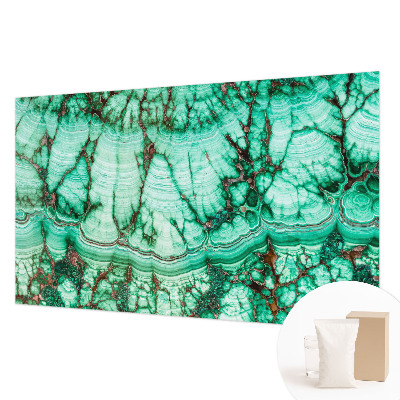 Mural decorativo con patrones verdes
