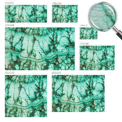 Mural decorativo con patrones verdes