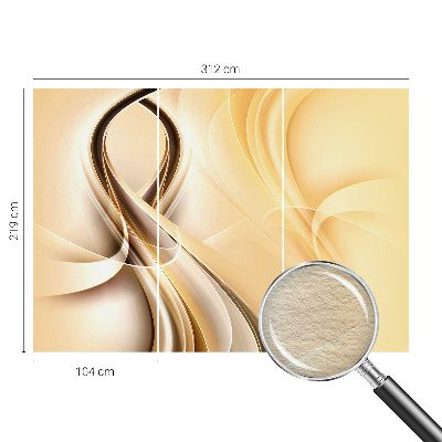 Fotomural decorativo para cabecero de cama con diseño de líneas onduladas