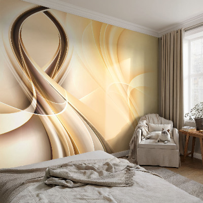 Fotomural decorativo para cabecero de cama con diseño de líneas onduladas