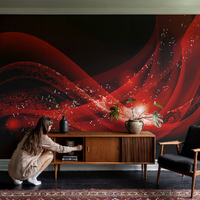 Mural de pared con estampado hermoso con el diseño Vórtice Rojo