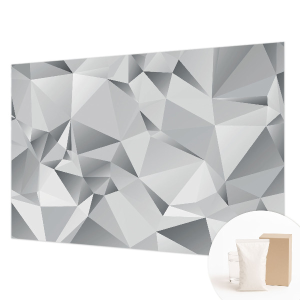 Mural decorativo con diseño de geometría abstracta