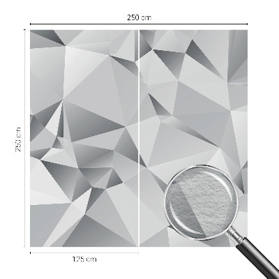 Mural decorativo con diseño de geometría abstracta