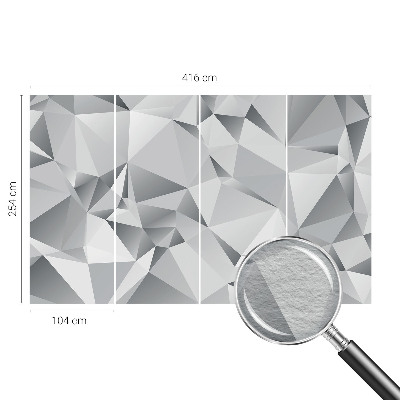 Mural decorativo con diseño de geometría abstracta