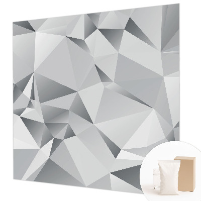 Mural decorativo con diseño de geometría abstracta
