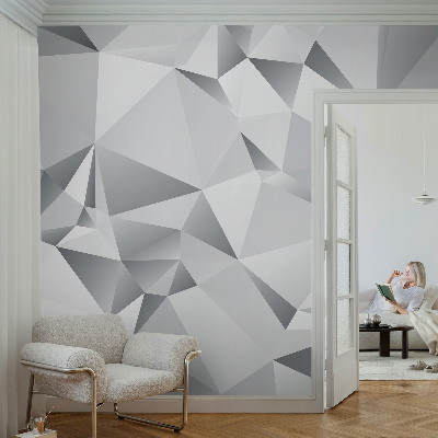 Mural decorativo con diseño de geometría abstracta