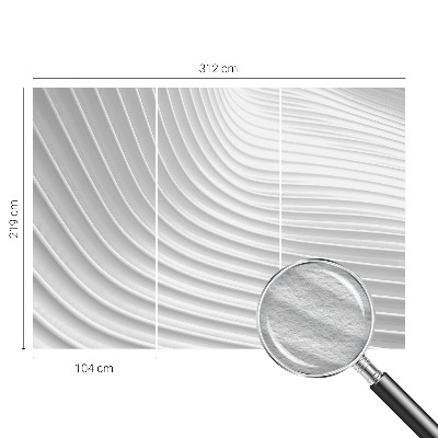Papel mural texturado decorativo con un motivo de ondas elegantes