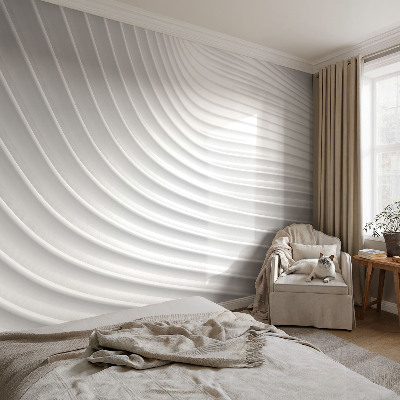 Papel mural texturado decorativo con un motivo de ondas elegantes