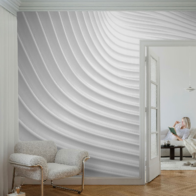 Papel mural texturado decorativo con un motivo de ondas elegantes