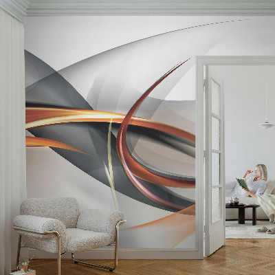 Papel mural con patrón decorativo con diseño dinámico abstracto
