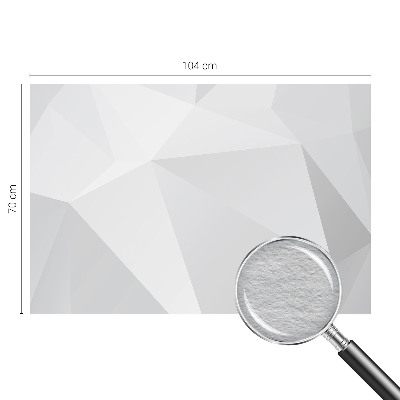 Fotomural decorativo para cabecero de cama con un diseño de triángulos grises