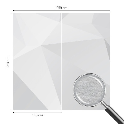 Fotomural decorativo para cabecero de cama con un diseño de triángulos grises