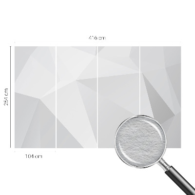 Fotomural decorativo para cabecero de cama con un diseño de triángulos grises