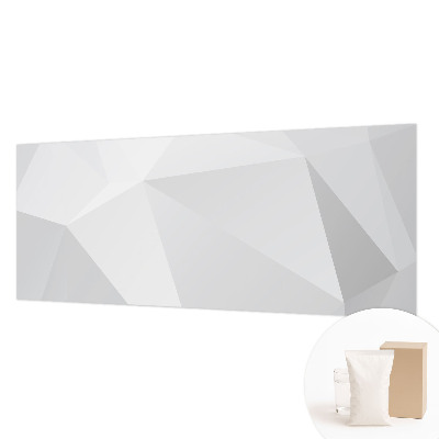 Fotomural decorativo para cabecero de cama con un diseño de triángulos grises