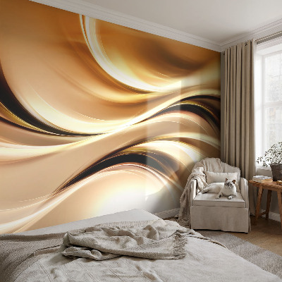 Mural de pared con estampado hermoso con diseño de líneas fluidas