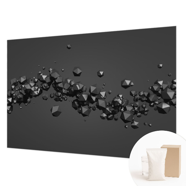 Papel mural texturado decorativo con bultos negros en la superficie