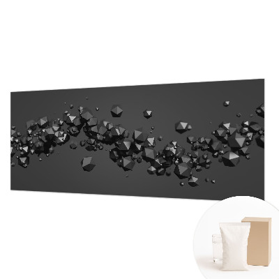 Papel mural texturado decorativo con bultos negros en la superficie