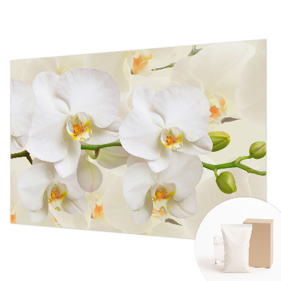 Fotomural decorativo para cabecero de cama con un motivo de riqueza floral