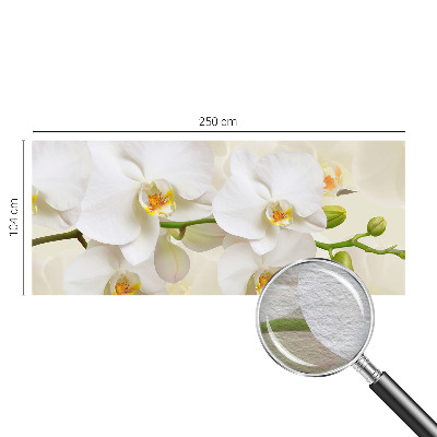 Fotomural decorativo para cabecero de cama con un motivo de riqueza floral