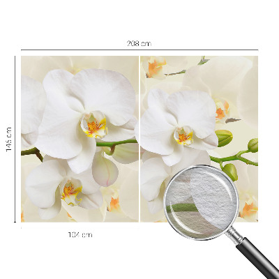 Fotomural decorativo para cabecero de cama con un motivo de riqueza floral