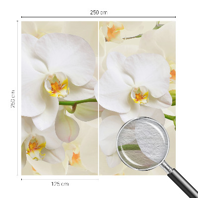Fotomural decorativo para cabecero de cama con un motivo de riqueza floral