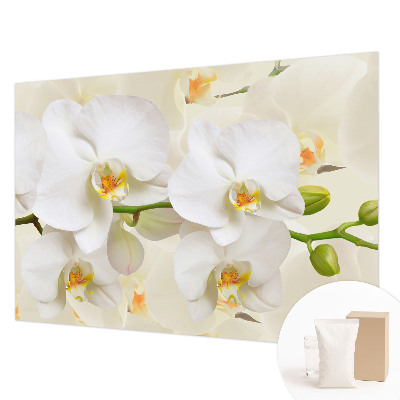Fotomural decorativo para cabecero de cama con un motivo de riqueza floral
