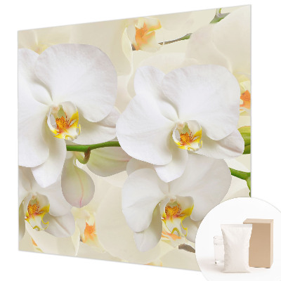 Fotomural decorativo para cabecero de cama con un motivo de riqueza floral