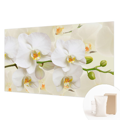 Fotomural decorativo para cabecero de cama con un motivo de riqueza floral