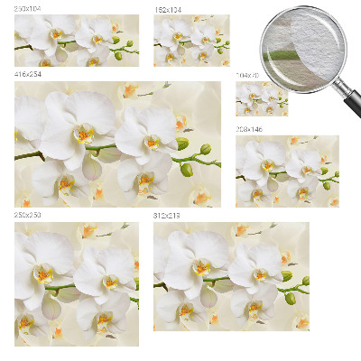 Fotomural decorativo para cabecero de cama con un motivo de riqueza floral
