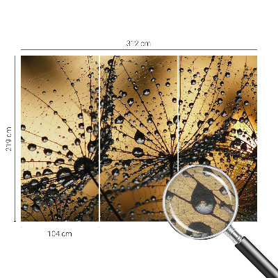 Papel mural con patrón decorativo con delicadas gotas decorativas