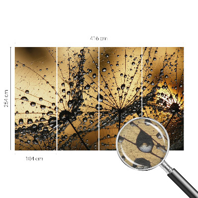 Papel mural con patrón decorativo con delicadas gotas decorativas