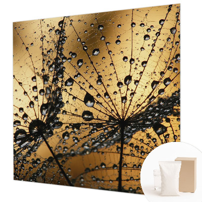 Papel mural con patrón decorativo con delicadas gotas decorativas