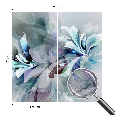 Mural de pared con estampado hermoso con diseño de abstracción floral