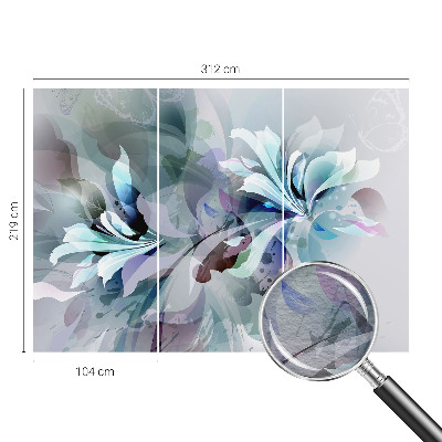 Mural de pared con estampado hermoso con diseño de abstracción floral
