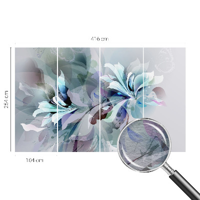 Mural de pared con estampado hermoso con diseño de abstracción floral