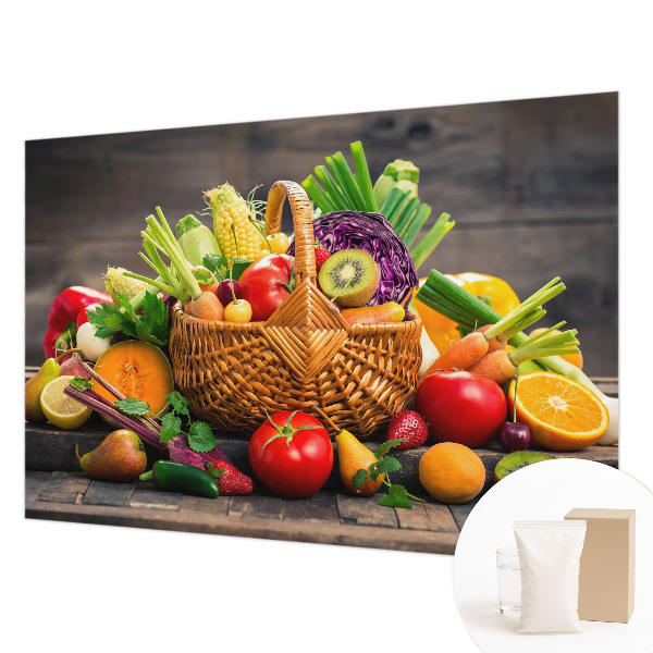Papel mural texturado decorativo con diseño Riqueza frutal