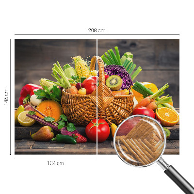 Papel mural texturado decorativo con diseño Riqueza frutal