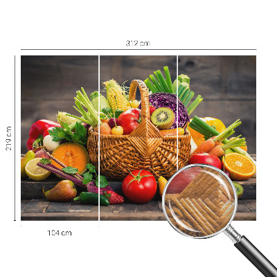 Papel mural texturado decorativo con diseño Riqueza frutal