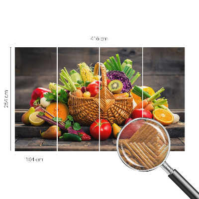 Papel mural texturado decorativo con diseño Riqueza frutal