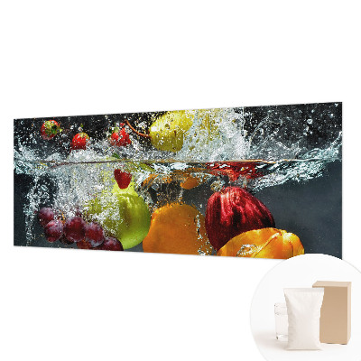 Fotomural decorativo para cabecero de cama con diseño de frutas en agua
